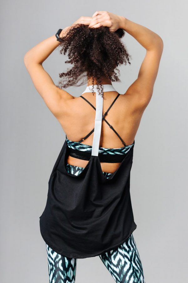 Μαύρη Αμάνικη Μπλούζα με Λάστιχο (Dazzler) - One Size