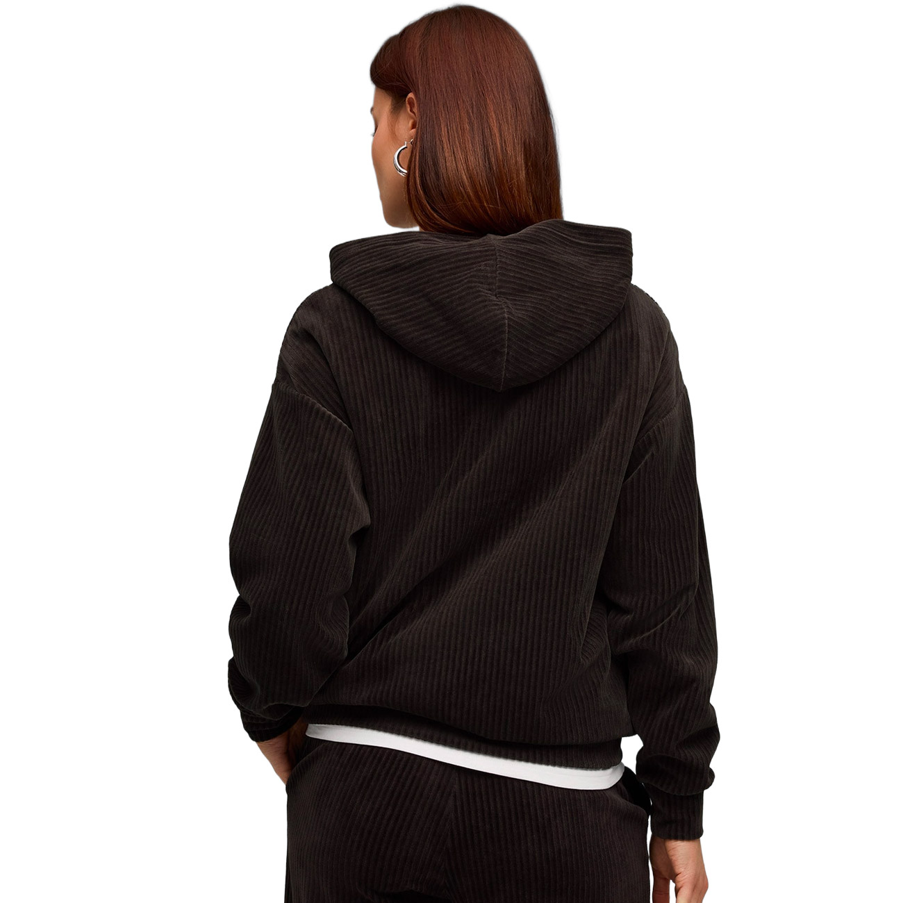 PUMA ESS ELEVATED Comfort Velour Rib Hoodie ΦΟΥΤΕΡ ΜΕ ΚΟΥΚΟΥΛΑ