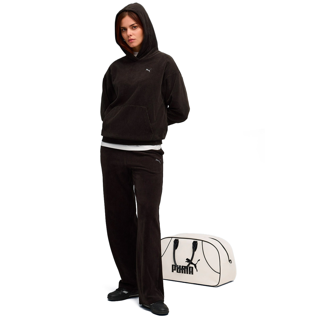 PUMA ESS ELEVATED Comfort Velour Rib Hoodie ΦΟΥΤΕΡ ΜΕ ΚΟΥΚΟΥΛΑ