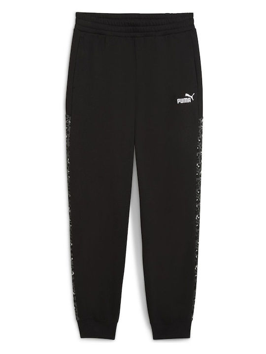 PUMA ESS GRAPHIC Animal Comfort High Waist Sweatpants FL cl ΠΑΝΤΕΛΟΝΙ
