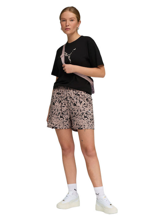 PUMA ESS GRAPHIC Animal High-Rise AOP Woven Shorts 4" ΣΟΡΤ