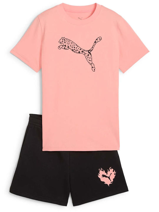 PUMA FLAMING LOVE Tee and Shorts Set G ΦΟΡΜΑ