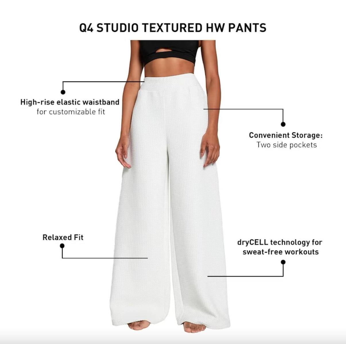 PUMA Q4 STUDIO TEXTURED HW PANT ΠΑΝΤΕΛΟΝΙ (525758)