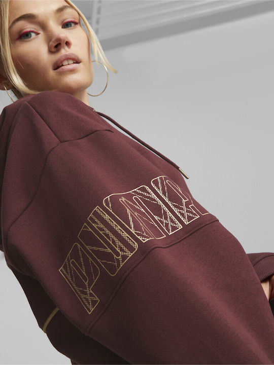 PUMA POWER DECO GLAM HOODIE FL ΦΟΥΤΕΡ ΜΕ ΚΟΥΚΟΥΛΑ PUMA 671756 