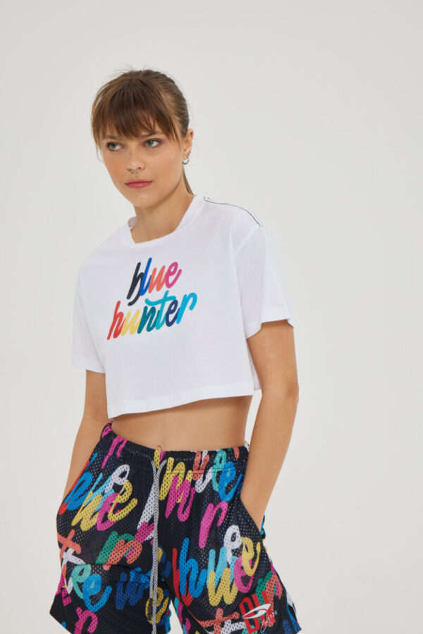 BLUE HUNTER T Shirt Joyfull Crop White 23002010502