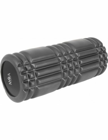 AMILA Foam Roller Plexus Φ14x33cm Μαύρο (96806)