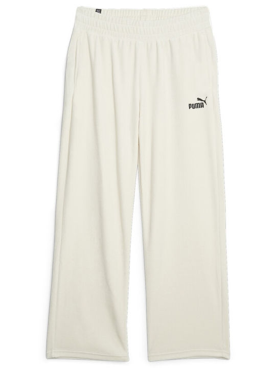 675993 ESS ELEVATED Velour Straight Pants ΠΑΝΤΕΛΟΝΙ PUMA