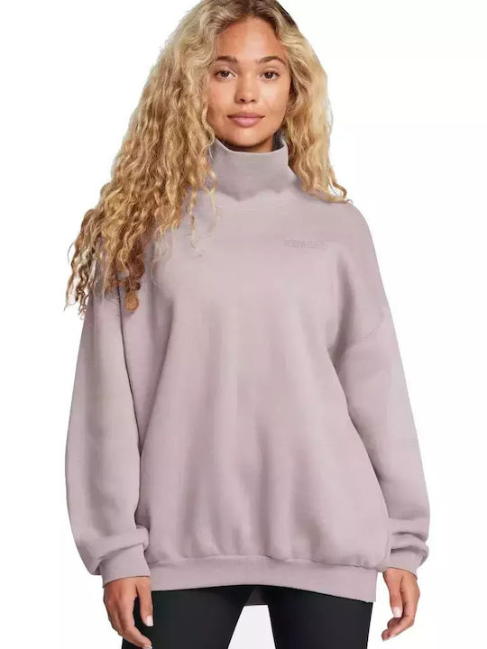 UA ICON FLEECE OS MOCK CREW ΜΑΚΡΥΜΑΝΙΚΗ ΜΠΛΟΥΖΑ (1386500)