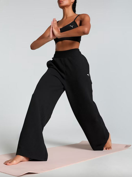 PUMA Q4 STUDIO TEXTURED HW PANT ΠΑΝΤΕΛΟΝΙ (525758)