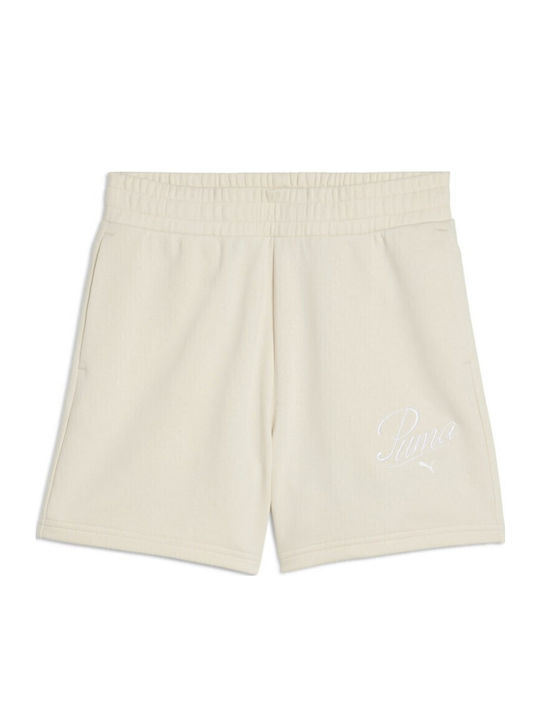 PUMA ESS SCRIPT High-Waist Shorts 5" ΣΟΡΤΣ