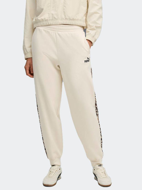 PUMA ESS GRAPHIC Animal Comfort High Waist Sweatpants FL cl ΠΑΝΤΕΛΟΝΙ