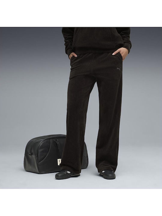 PUMA ESS ELEVATED Comfort Velour Rib Straight Leg Pant ΠΑΝΤΕΛΟΝΙ