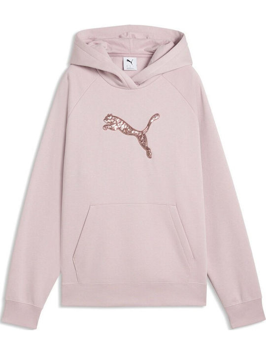 PUMA ESS SEQUINS Standart Hoodie FL ΦΟΥΤΕΡ ΜΕ ΚΟΥΚΟΥΛΑ