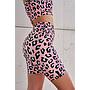 Pink Leopar Biker Shorts (Dazzler) - One Size