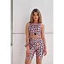 Pink Leopar Biker Shorts (Dazzler) - One Size
