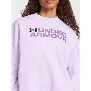 RIVAL FLEECE WORDMARKOS CREW ΜΠΛΟΥΖΑ ΜΑΚΡΥΜΑΝΙΚΗ UNDER ARMOUR 1386513