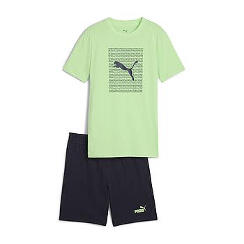 PUMA ESS LOGO LAB Tee and Shorts Set b ΦΟΡΜΑ