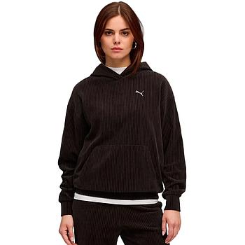 PUMA ESS ELEVATED Comfort Velour Rib Hoodie ΦΟΥΤΕΡ ΜΕ ΚΟΥΚΟΥΛΑ